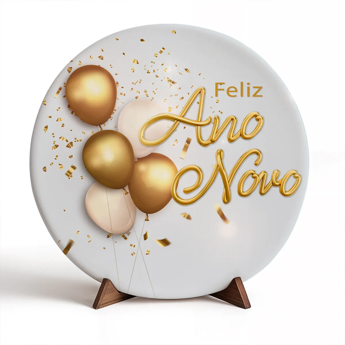 Capa Para Painel De Mesa Festa 50x50 Tema Feliz Ano Novo