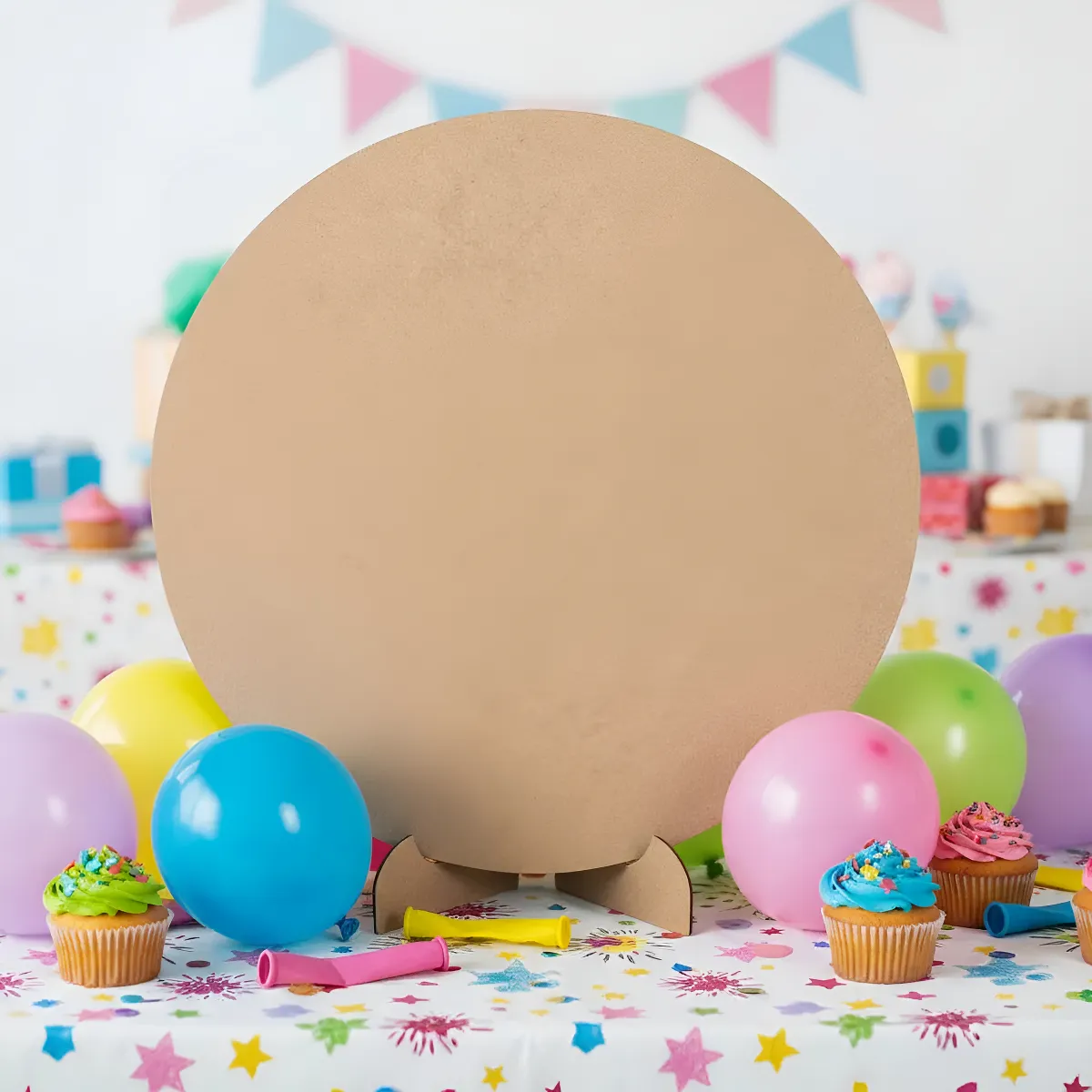 Mini Painel Decoração De Festa 50x50 Mdf Cru