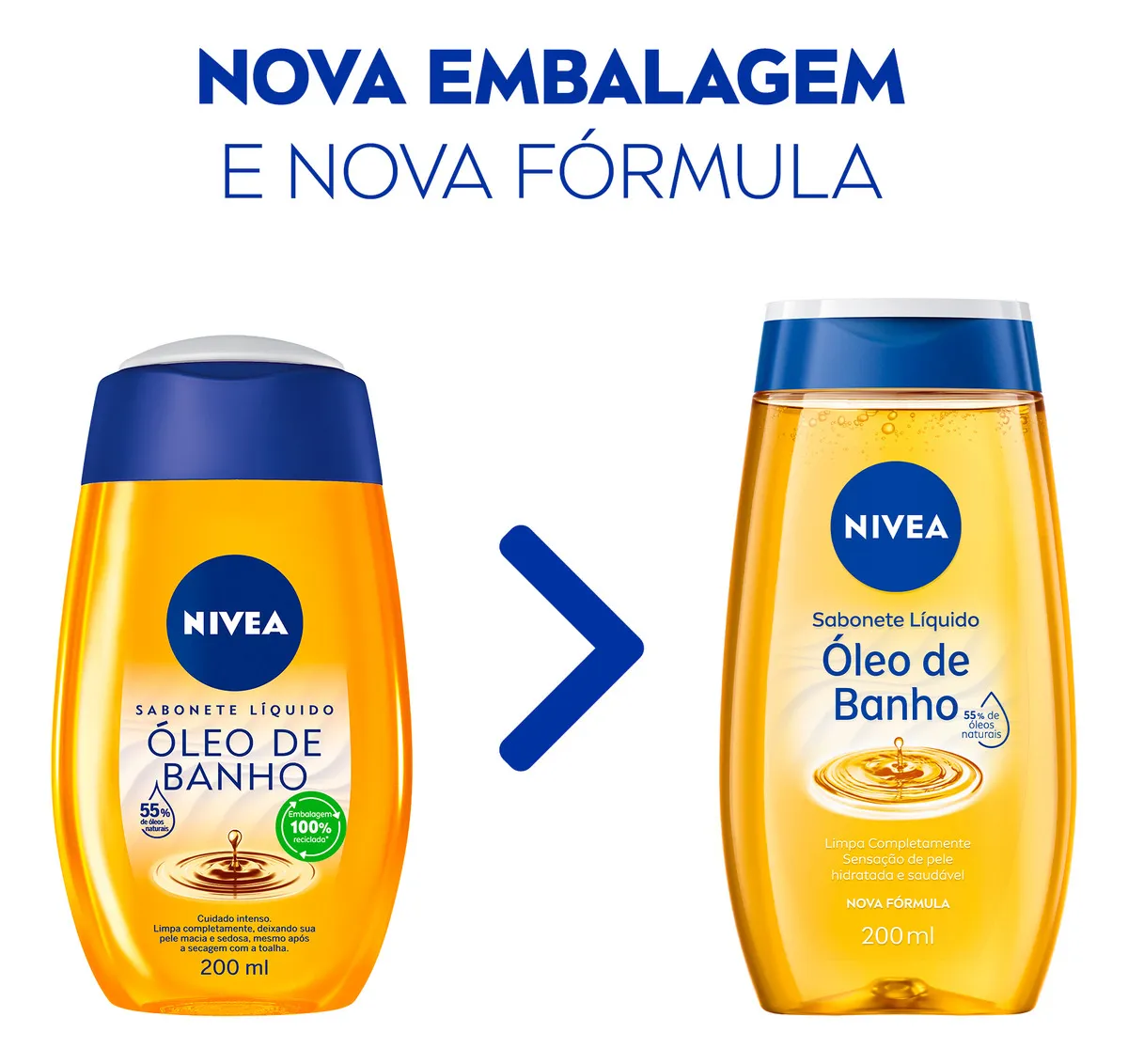 NIVEA Sabonete Líquido Corporal Óleo De Banho 200ml