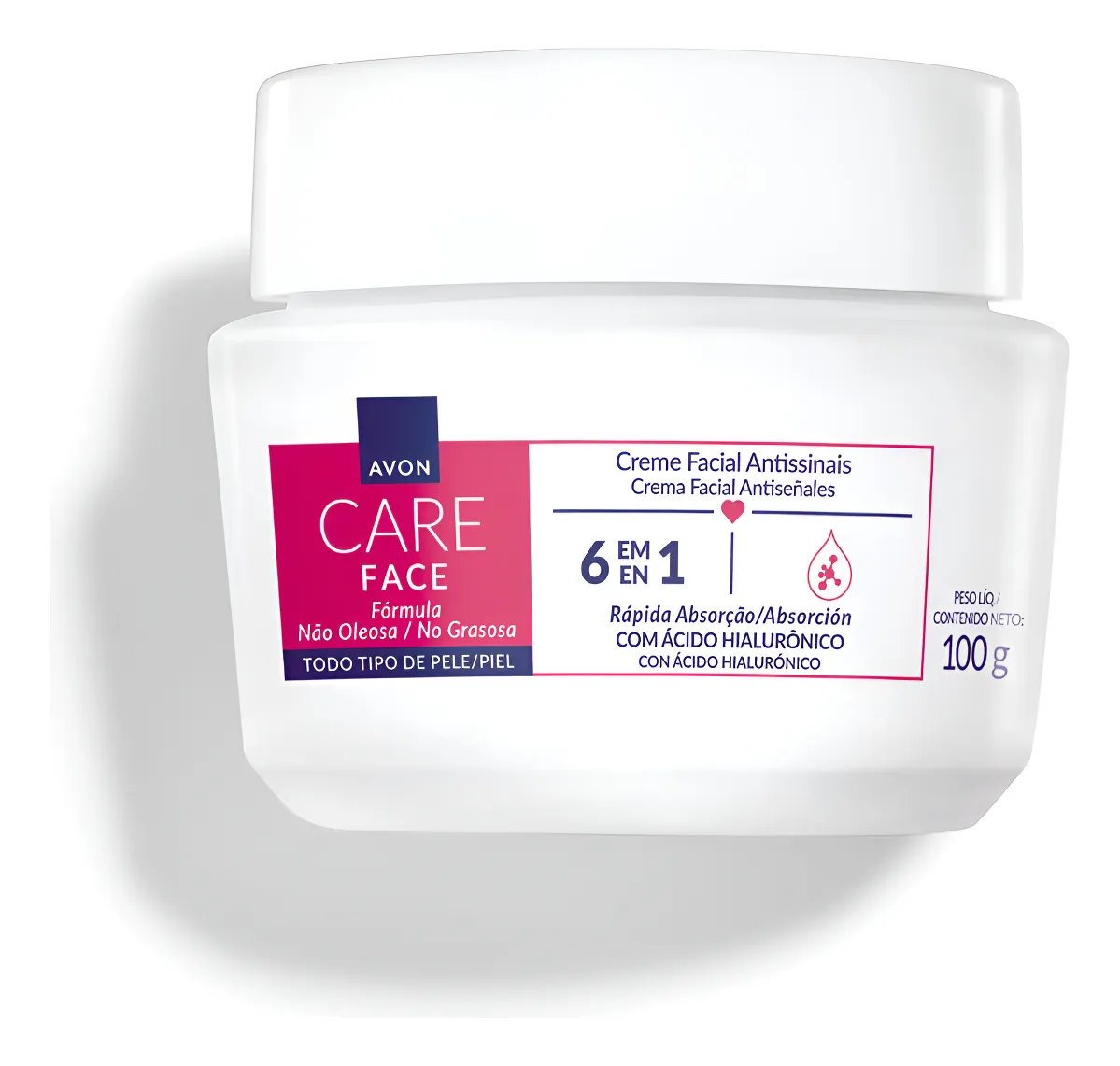 Creme Facial Antissinais 6 Em 1 Care face 100g