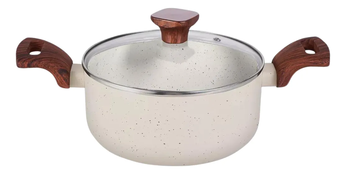 Jogo De Panelas Indução Mimo Cerâmica 12 Peças Mármol 